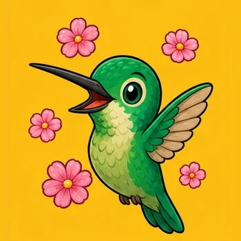 Avatar animado: Beija flor, Flores