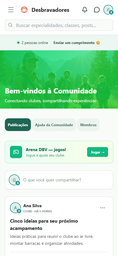 Captura no celular: 1. Compartilhe uma experiência